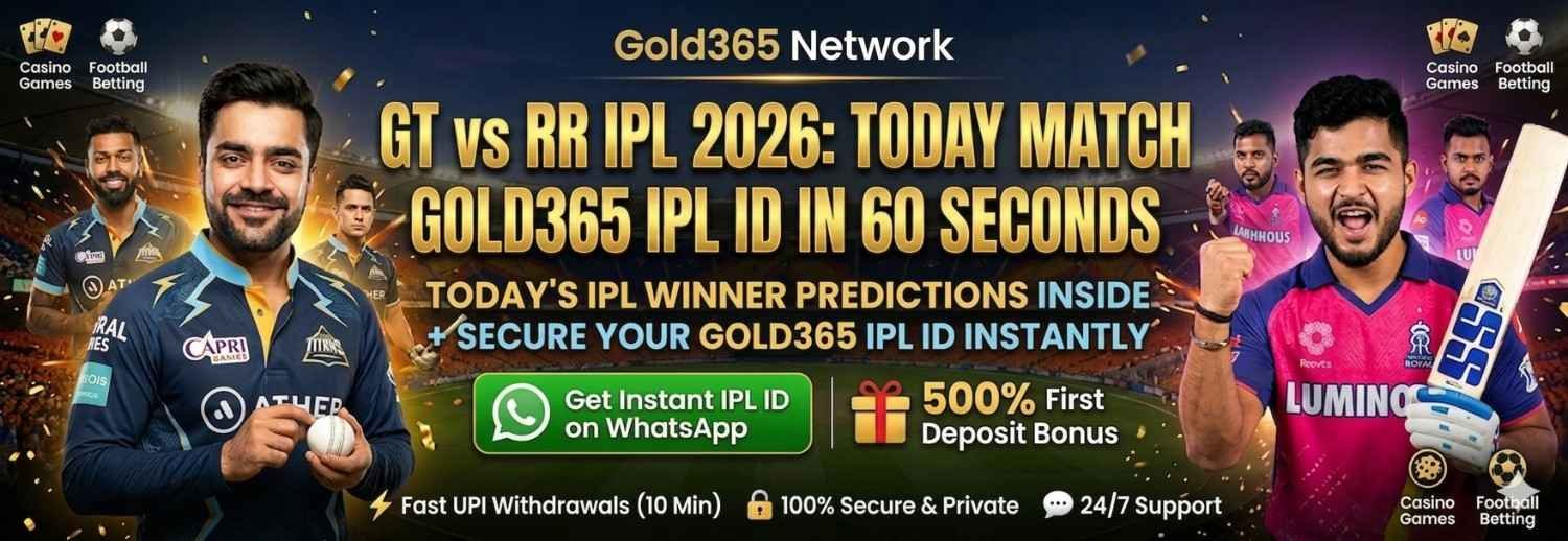 GT vs RR IPL 2026 Match Preview - Gold365 Betting Banner