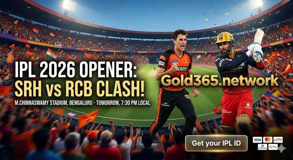 IPL 2026 1st match Prediction SRH vs Rcb Prediction in gold365