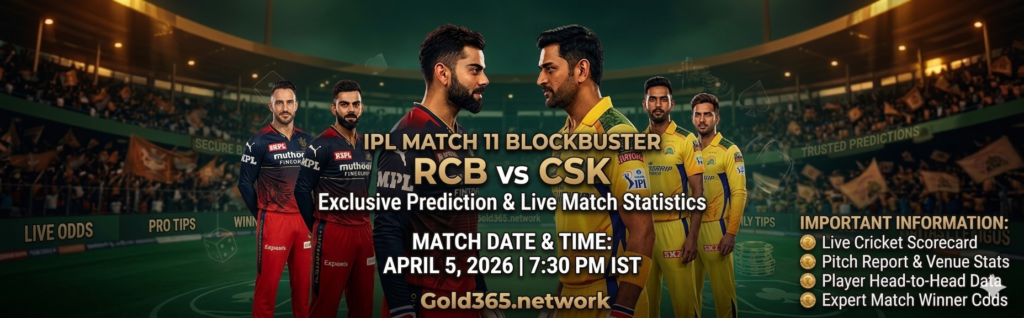 RCB vs CSK Prediction: IPL 2026 Match 11 – Gold365 ID & Betting Guide | Samjho Puri Game Plan banner