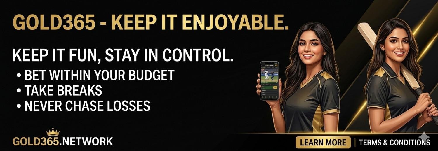 Resposible gaming banner by Gold365