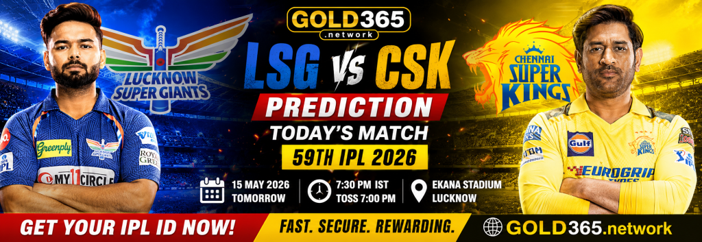 SG vs CSK Prediction Today's Match 59th IPL 2026-GOLD365