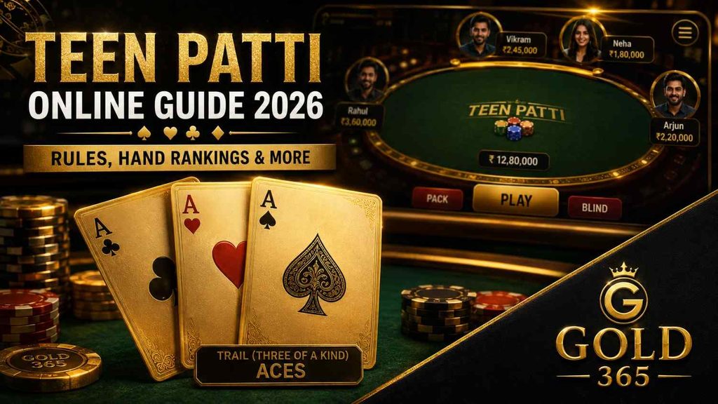 Teen Patti online guide - rules, hand rankings and gameplay with Gold365